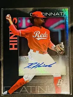 大活躍！スーパールーキー　Rece Hinds 直筆サイン　auto Reds