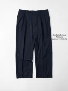 イタリア製 Zanella platinum サマーウール 3タックパンツ 古着