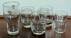 ノベルティグラスセット　GLEN MORAY/GUINNESS/サッポロビール