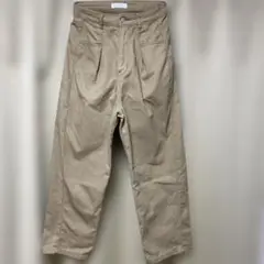 BONLECIL ベージュ フロントタックカーブデニム