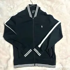 【人気】ラルフローレン　トラックジャケット　ポニー　黒　Mサイズ