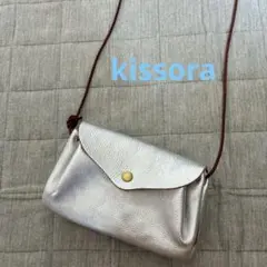 《美品》kissora キソラ　財布ポシェット ショルダーバッグ　シルバー