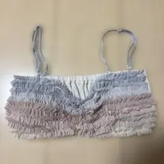 ジェラートピケ フリルデザイン チューブトップ ルームウェア 1