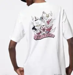 ジーユー GU 石黒亜矢子 猫 Lサイズ ホワイト 白 Tシャツ　ネコ　ねこ
