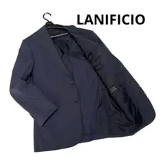 テーラードジャケット　紺色　イタリア生地　LANIFICIO