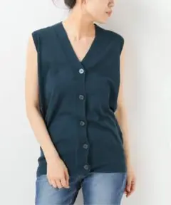 新品・タグ付き!IENA TWIST ノースリーブカーディガン グリーン