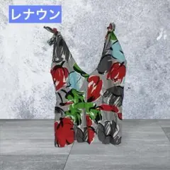 【レナウン】【希少】ノースリーブトップス/派手/総柄/大柄/サイドファスナー