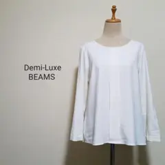 Demi-Luxe BEAMS プルオーバーとろみブラウス オフホワイト 38