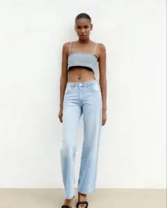 ZARA パールビーズデニム　新品未使用 タグ無し