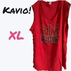 訳あり‼️Kavio! 【XL】ストーン付き 赤色 ノースリーブ タンクトップ
