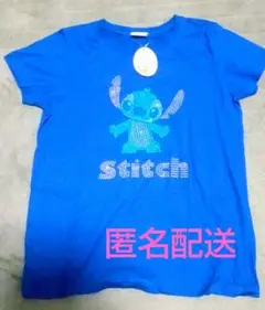 新品未使用スティッチ TシャツLサイズ 青レディースかわいい人気キャラディズニー