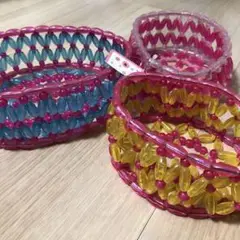 スイマー　SWIMMER ビーズかご　３個セット
