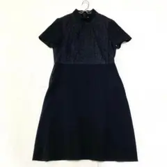 【Lady Onward】ワンピース バックファスナー ハイネック 半袖 13