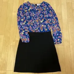 年始SALE!!✨美品✨ソニアリキエル 花柄長袖ワンピース サイズ38