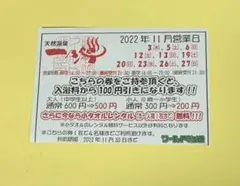 天然温泉一乃湯割引券☆ワールド牧場