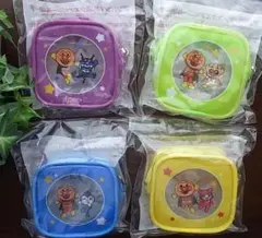 【未開封/未使用品】アサヒ飲料 アンパンマンスクエア ビニールポーチ 4色セット