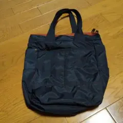 ネイビー ナイロン トートバッグ
