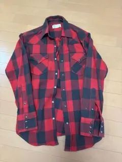 EDWIN 赤黒チェックネルシャツ Mサイズ