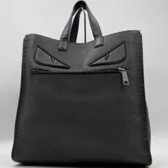 ■極美品 鑑定済み■フェンディ モンスター セレリア トートバッグ グレー A4