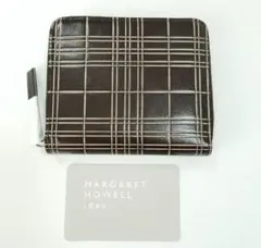 c 新品 折り財布 マーガレットハウエルアイデア ブラック 牛革　レザー