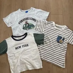 プティマインとしまむら　ミッキー半袖Tシャツ3枚セット　120 アプレレクール
