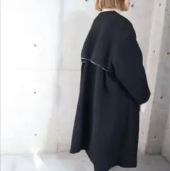 ella selectshop パイピングボンディングコート ブラック