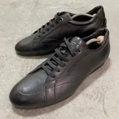 【美品】HUGO BOS ヒューゴボス レザー ローカット スニーカー 黒 42
