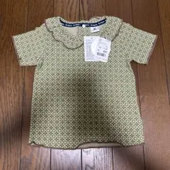 & mignon 花柄フリル襟シャツ　95cm