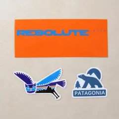 PATAGONIAパタゴニア・ステッカー・リゾルトステッカー３枚セット