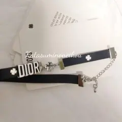 ディオール DIOR レザー 花モチーフ ノベルティ チョーカー 未使用未開封