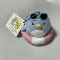 すみっコぐらし　うきわマスコットキーチェーン　サングラスver. ぺんぎん？