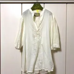 【貴重】GUCCI 七分袖カットソーシャツ