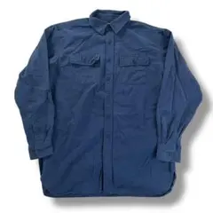 00s L.L.Bean シャモアクロスシャツ フランネル 古着 ブルー L