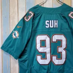 682☆ナイキ☆NFL☆ゲームシャツ☆マイアミドルフィンズ☆ユニフォーム☆総刺繍