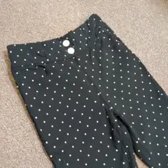 スリムフィットパンツドット柄１６０美品