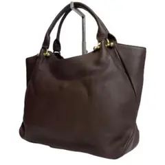 美品 KITAMURA 2939 トートバッグ シボ革 ロゴ型押し A4可 本革