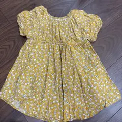 UNIQLO 花柄 半袖ワンピース 100サイズ