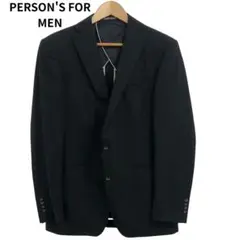 PERSON'S FOR MEN 黒 シングルボタン ブレザー メンズオフィス