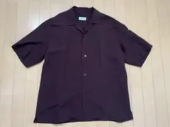 John Smedley オープンカラーシャツ リネン レーヨン 茶　 L