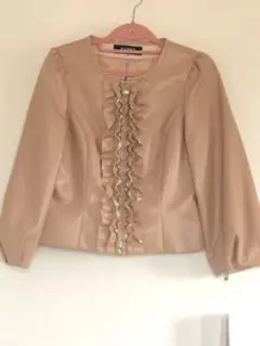 M'S GRACY エムズグレイシー フェイクレザー ジップ フリル ジャケット