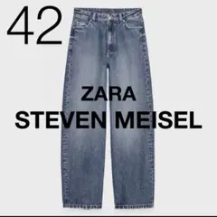 タグ付 42 STEVEN MEISEL WIDE-LEG ワイド デニムパンツ