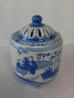 茶道具 青花 獅子蓋 香炉 道八 在銘 高8cm(K-XA787) 711K9FMlv9L._UF350,350_QL80_.jpg