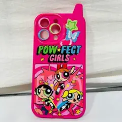 未使用★パワーパフガールズ iPhone15 Pro Max レトロ 鏡付き