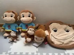 [本日限定価格] おさるのジョージ ぬいぐるみ　クッション　セット　まとめ売り