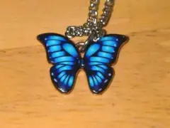 モルフォ蝶 ネックレス アクセサリー モルフォチョウ 美しい 幻想的