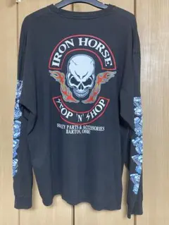 IRON HORSE ロングスリーブTシャツ ブラックスカルヴィンテージ❤️❤️