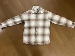 【ユニクロ】フランネルチェックシャツ（レギュラーカラー・長袖）M