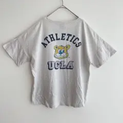 UCLA バックプリント ロゴT 半袖 Tシャツ ゆるだぼ 綿 オーバーサイズ