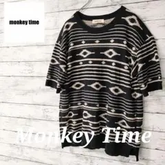 ★Monkey Time★幾何学模様★サマーニット