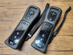 Wiiリモコン 2個セット　Wiiコントローラー　任天堂【黒】①